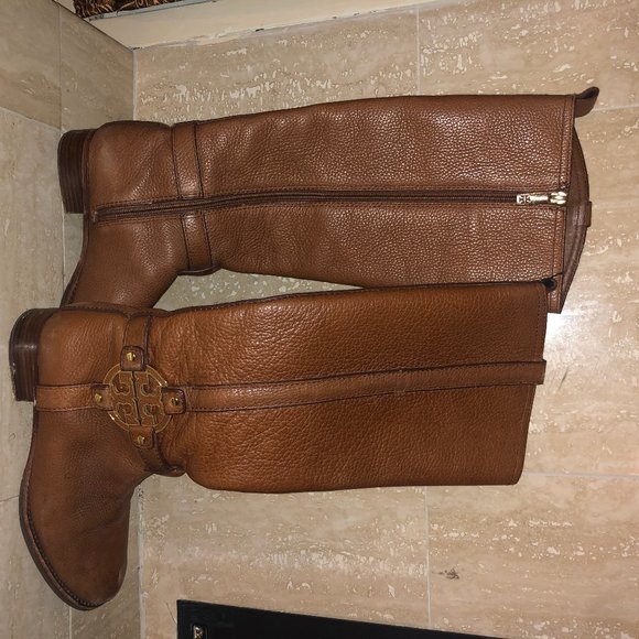 Tory Burch Riding Boots Tan Tall - Picture 2 of 9